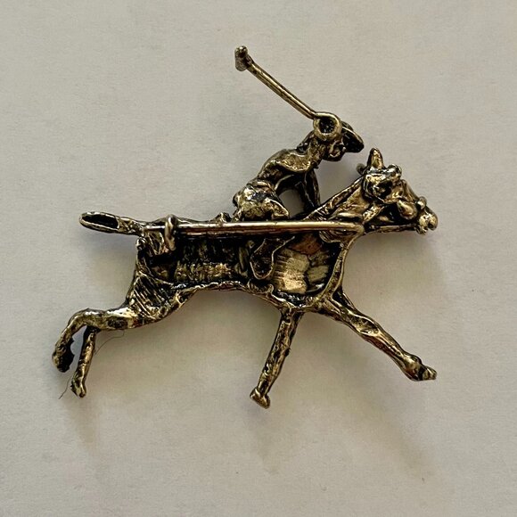 Polo Horse and Rider Pin - Picture 3 of 4